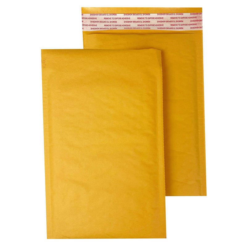Uboxes StarBoxes 20 Kraft Bubble Mailers 6x10" - #0 Self-Sealing Padded Envelopes Bags,Yellow - Image 1